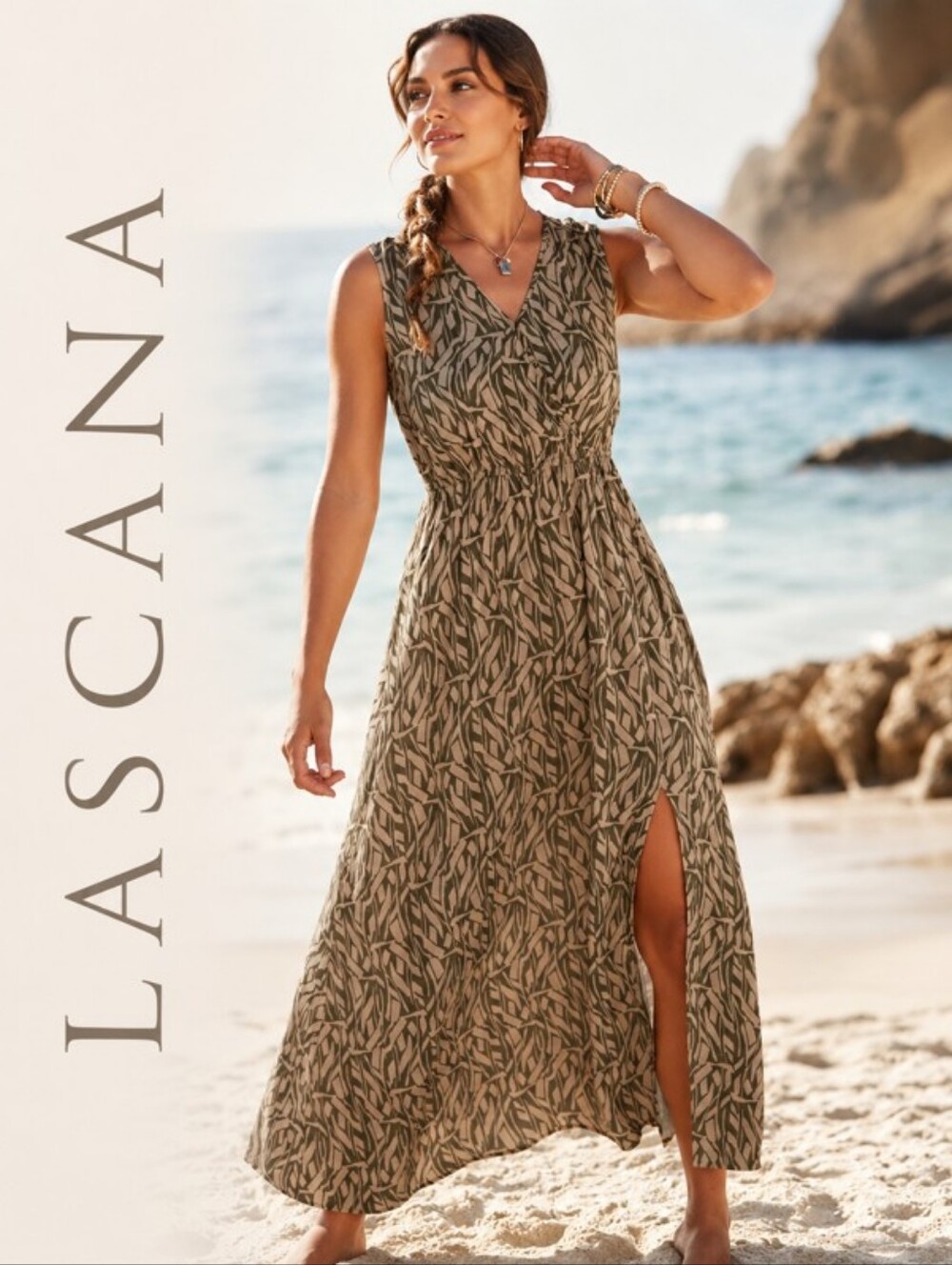 LASCANA NWT. Wrap Look Maxi Dress, Perfect Summer Dress. Brand New.